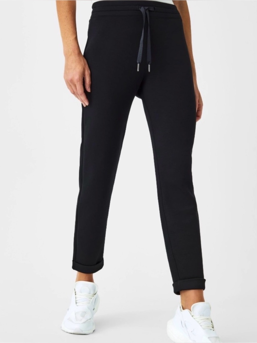SPANX AirEssentials Tapered Jogger Black Ponte Pants Women’s Small
